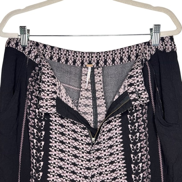 Free People Boho Print Harem Pants Size 8 - Picture 6 of 10